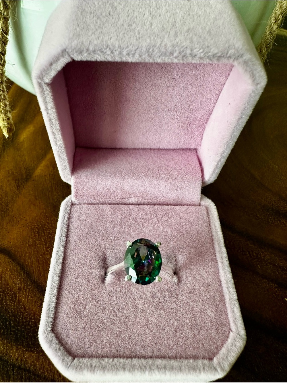 Sterling Silver Mystic Topaz Oval Ring